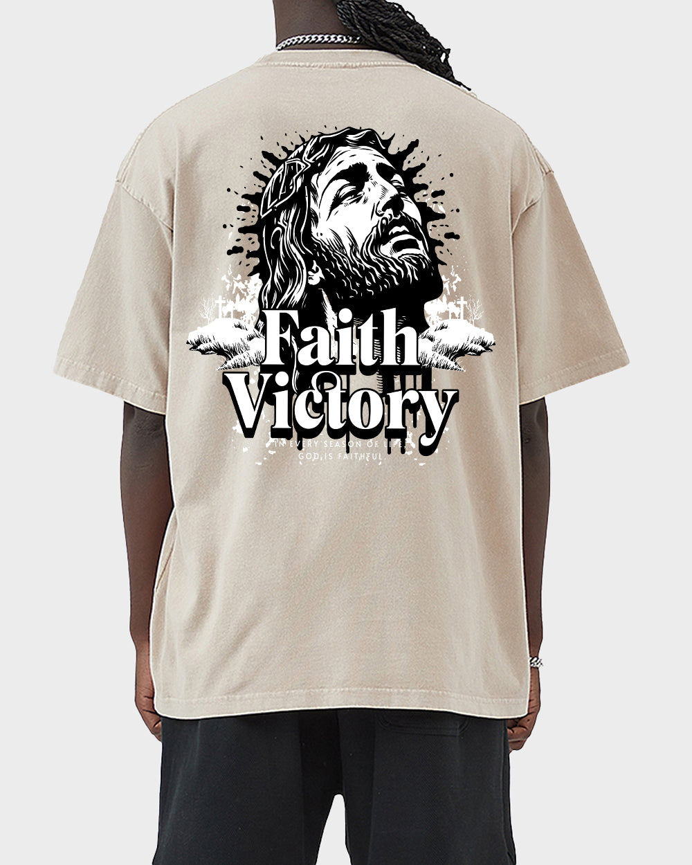 God is faithful through every season of life Acid Wash Tshirt - Godlygrind