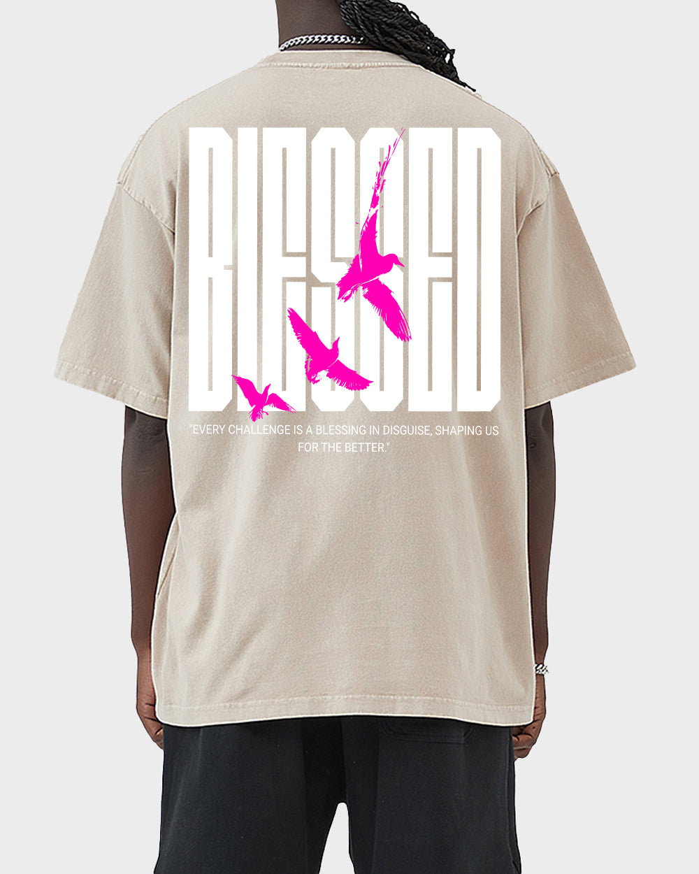 Every challenge is a blessing in disguise, shaping us for the better Acid Wash Tshirt - Godlygrind
