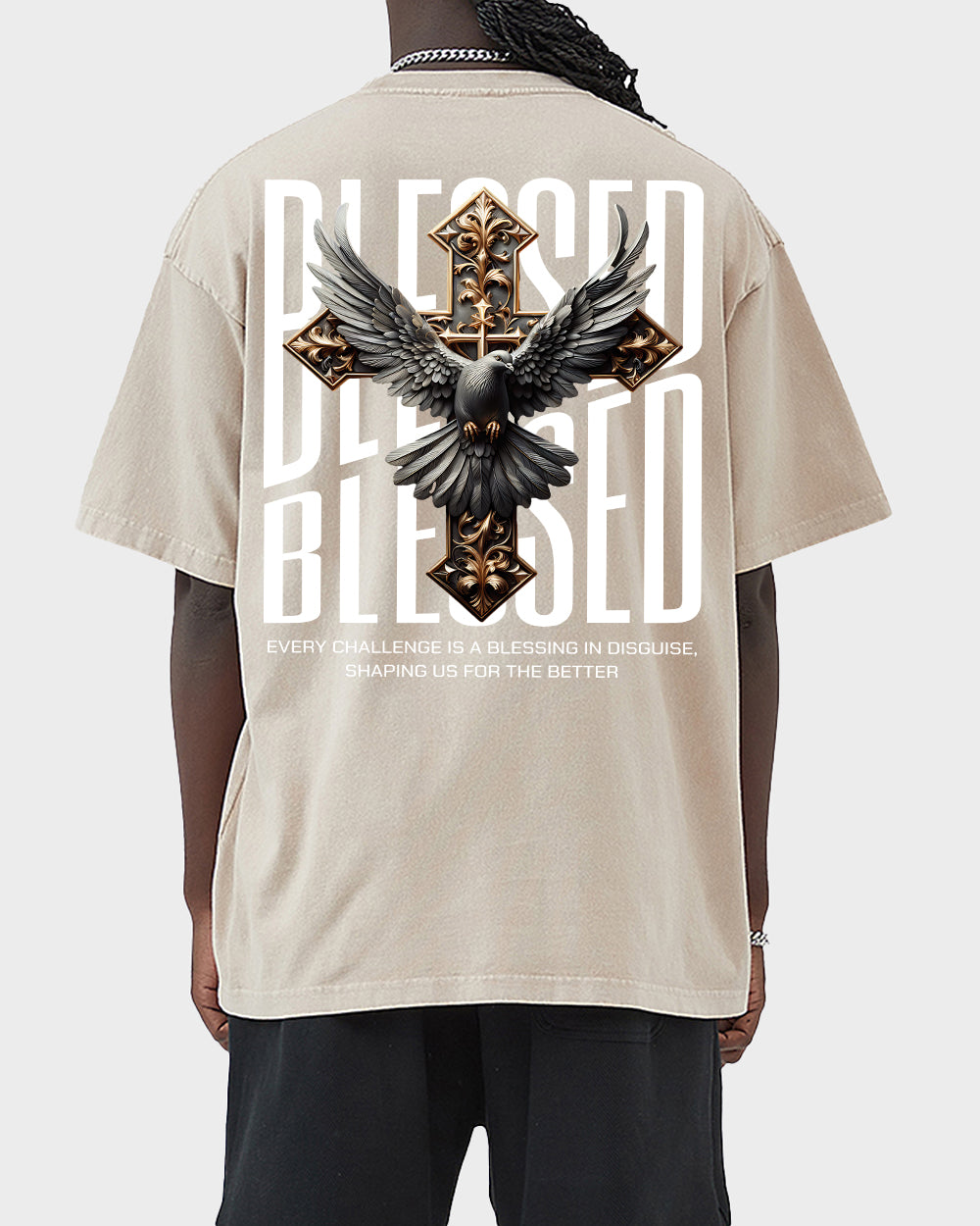 Every challenge is a blessing in disguise Acid Wash Tshirt - Godlygrind