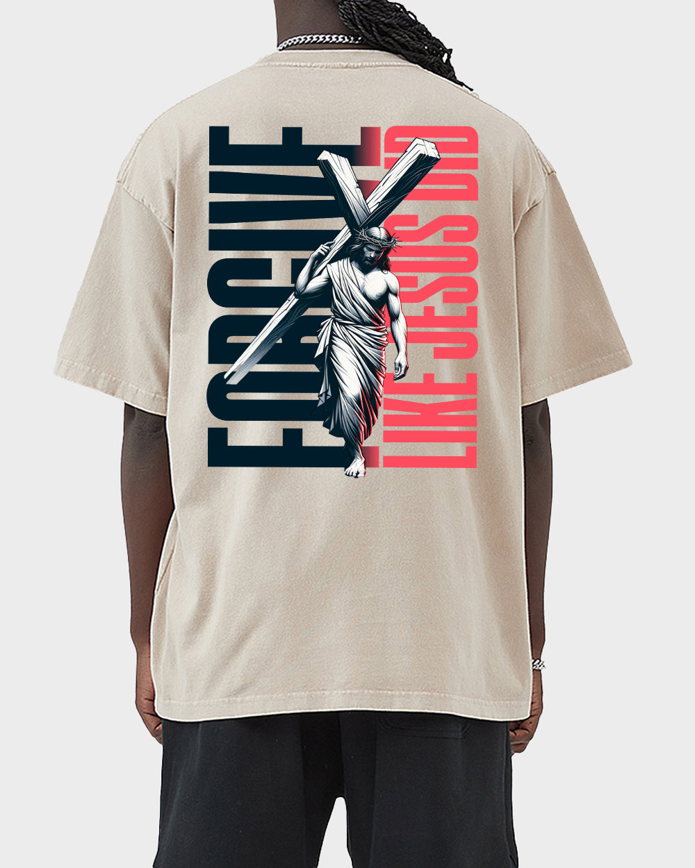 Forgive Like Jesus Did Acid Wash Tshirt - Godlygrind