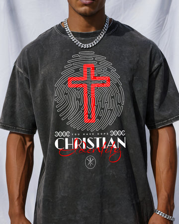 Chistian Identity Acid Wash Tshirt - Godlygrind