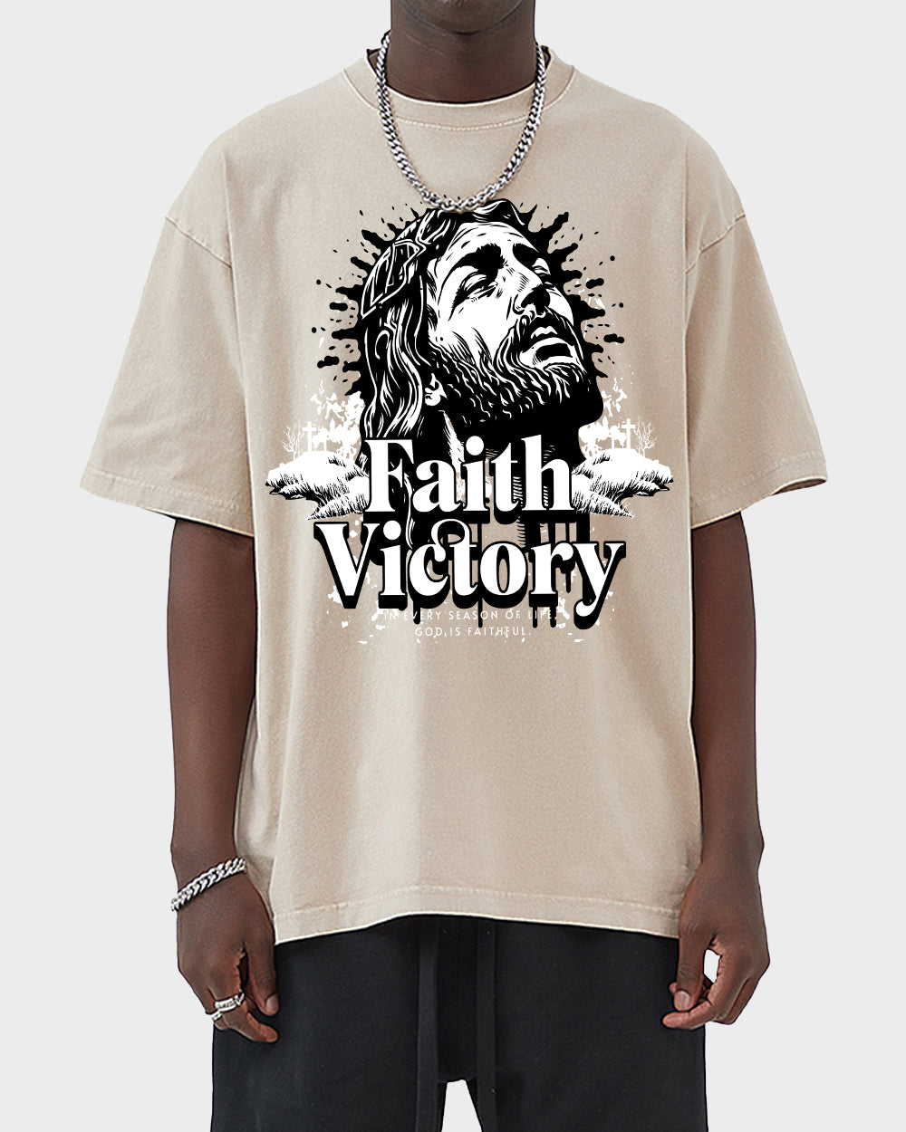 God is faithful through every season of life Acid Wash Tshirt - Godlygrind