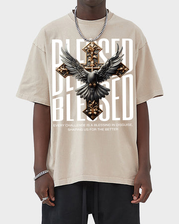 Every challenge is a blessing in disguise Acid Wash Tshirt - Godlygrind
