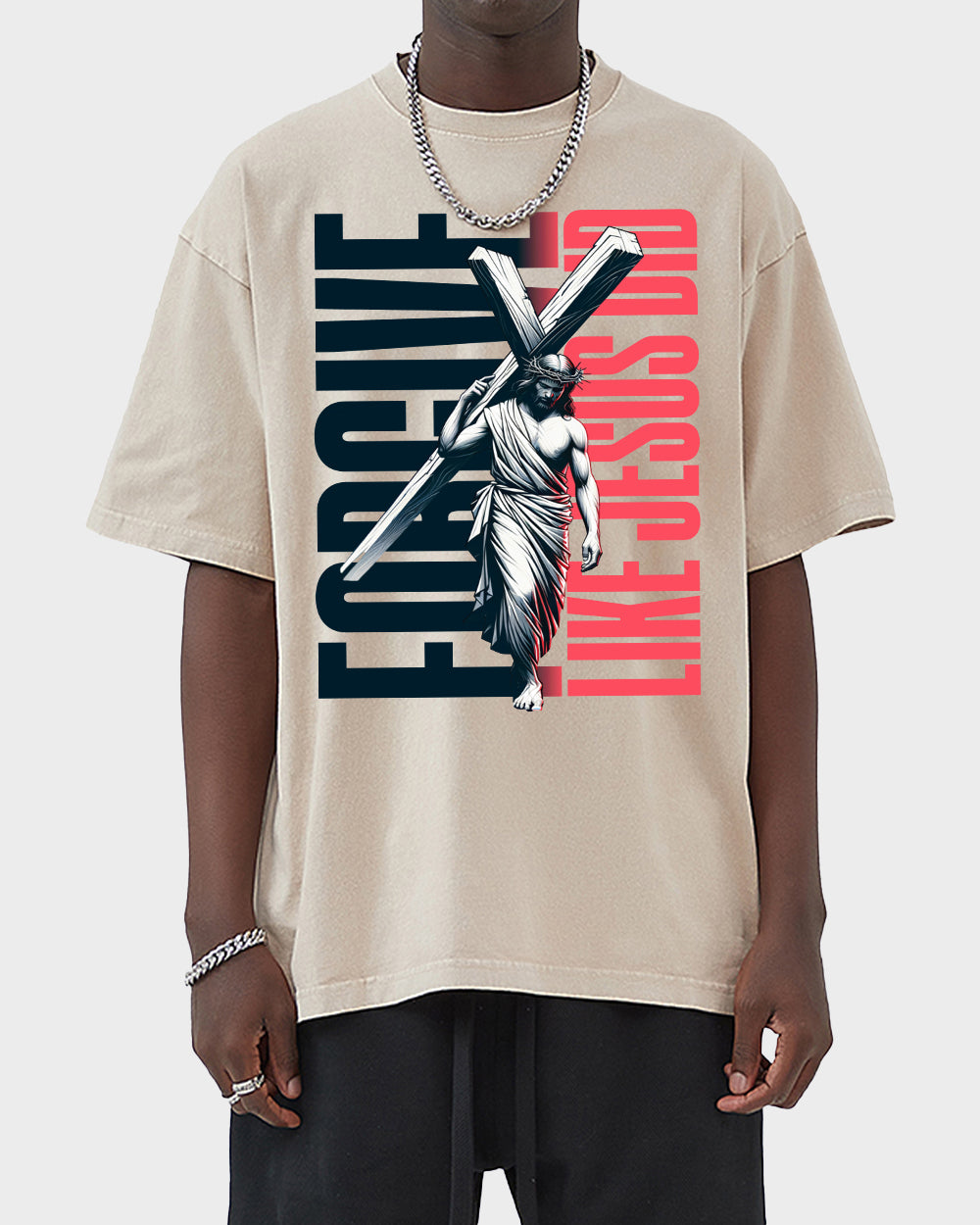 Forgive Like Jesus Did Acid Wash Tshirt - Godlygrind