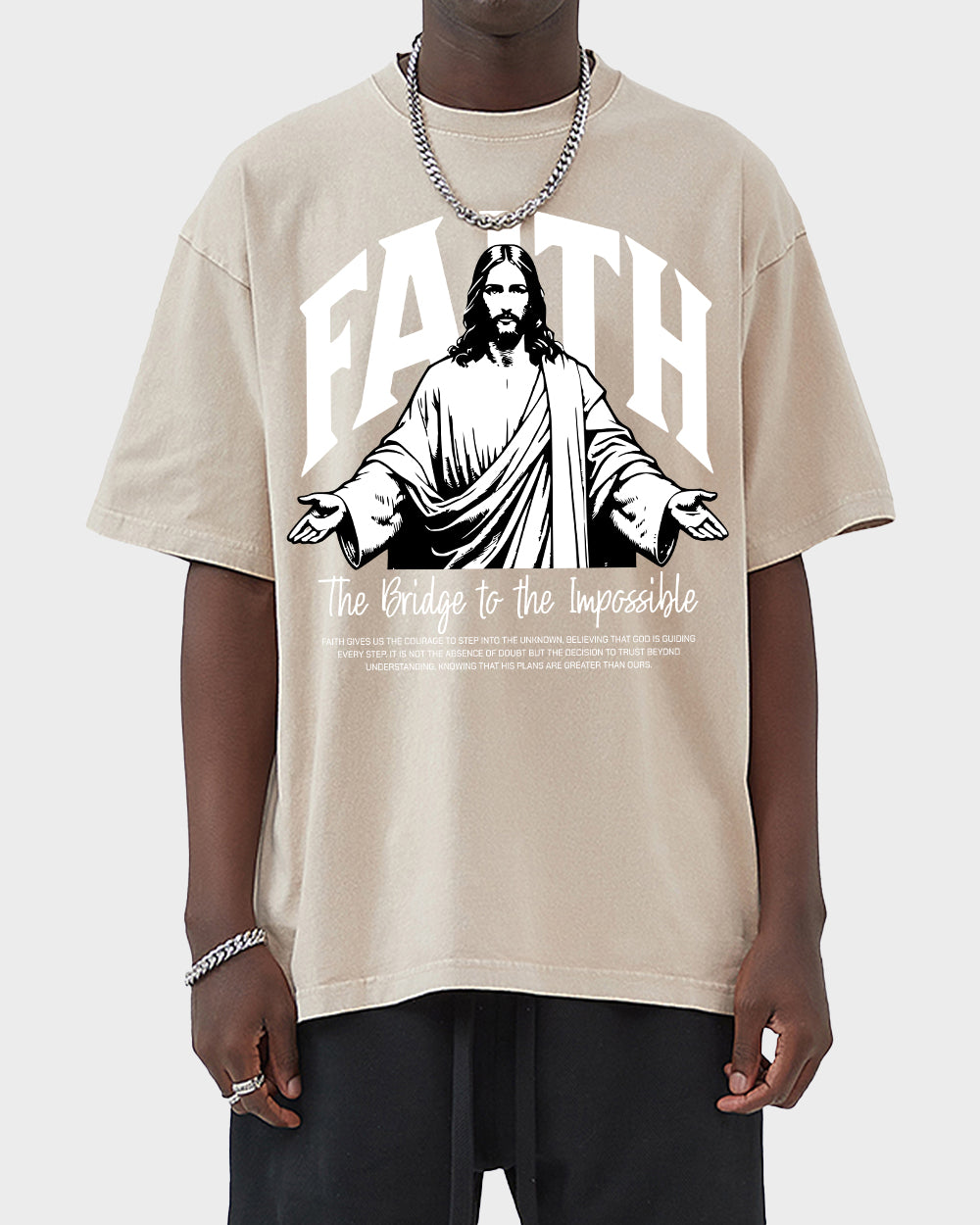 FAITH The Bridge to the Impossible Acid Wash Tshirt - Godlygrind