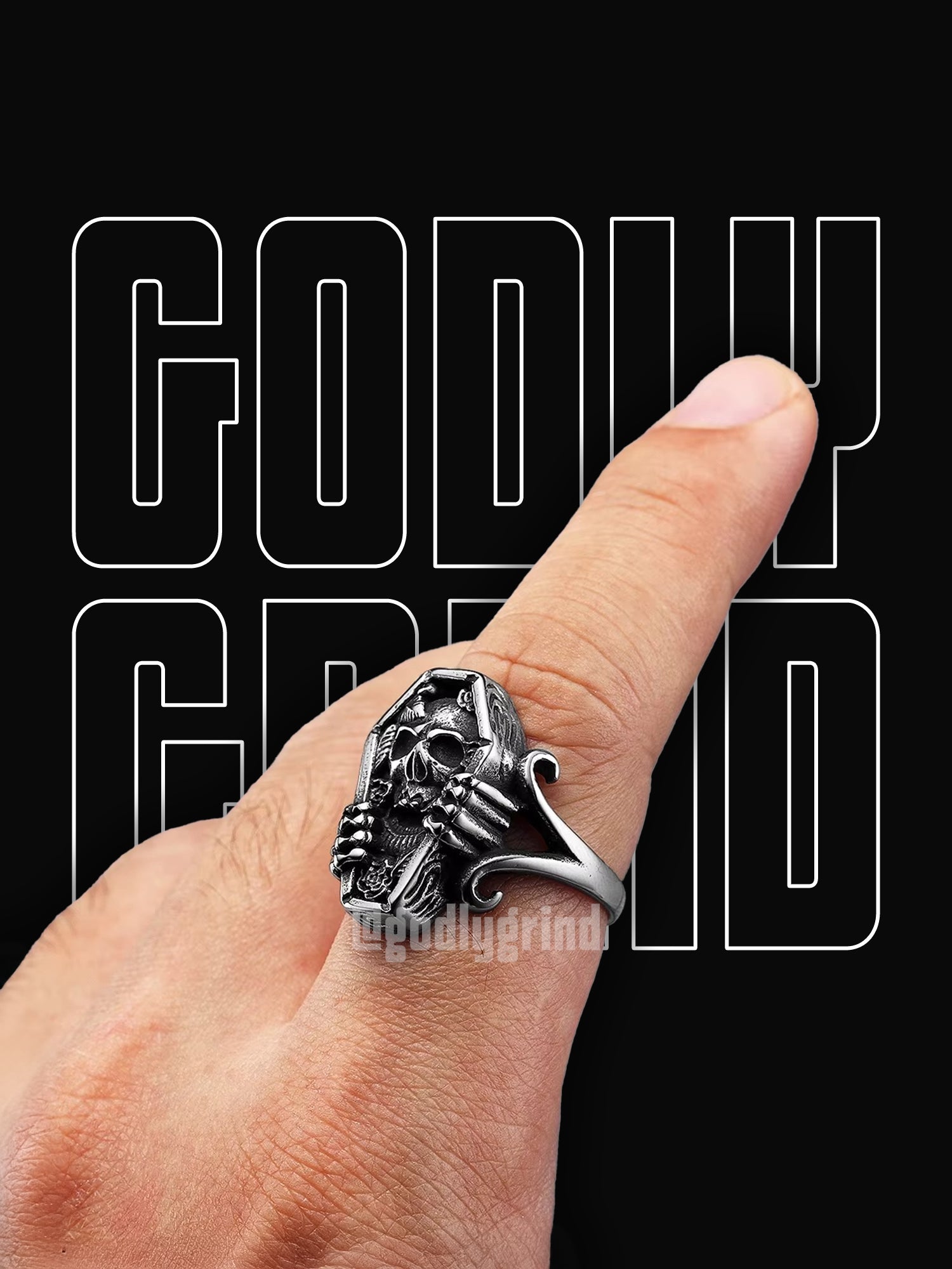 Mummy Skull Coffin Rings