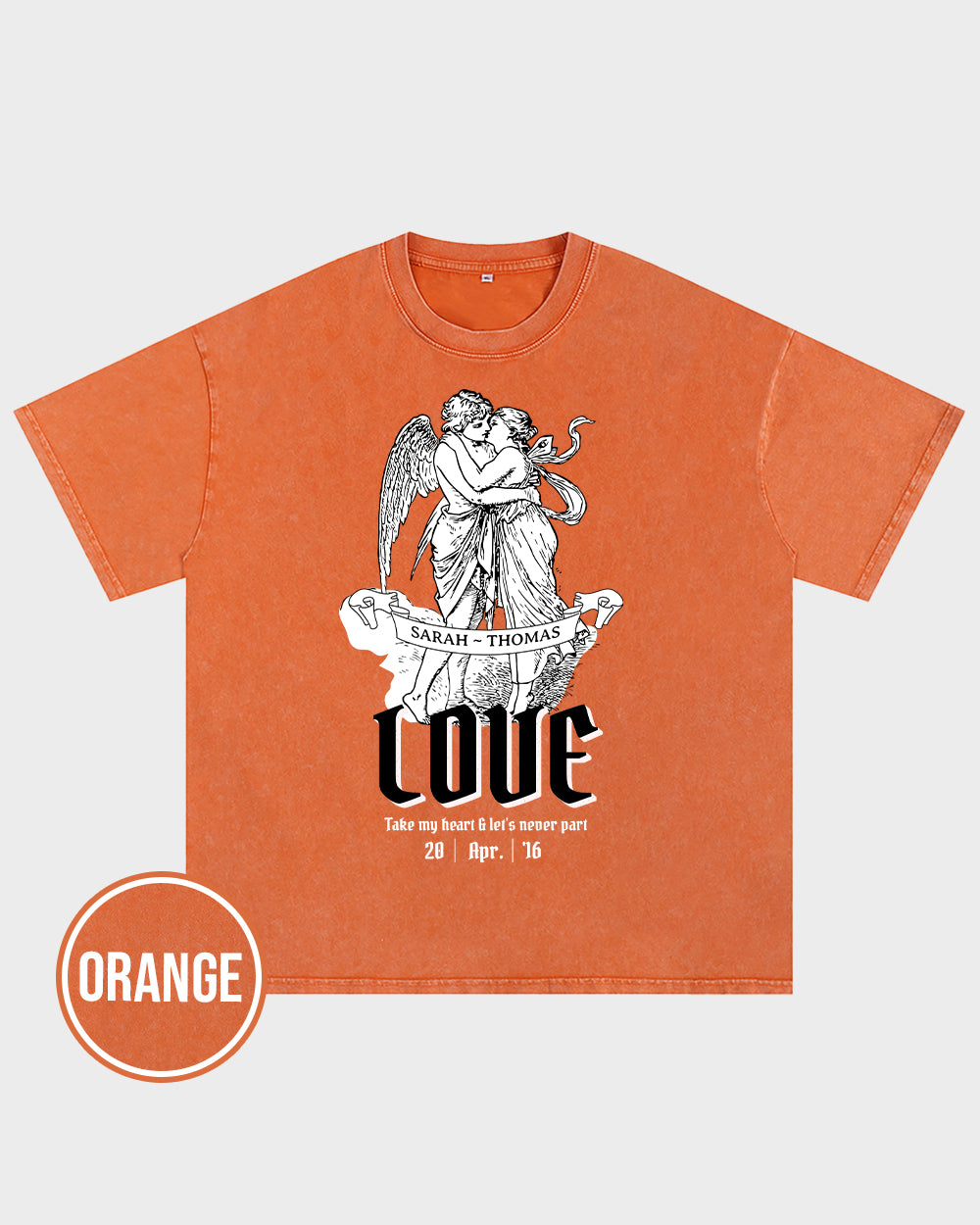 Cupid and Psyche The Lovers Wash Tshirt - Godlygrind