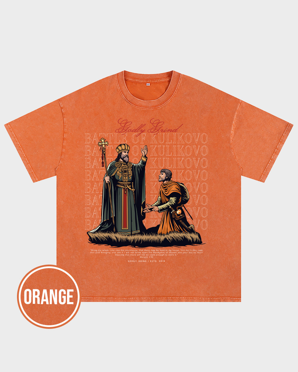 Battle Of Kulikovo Acid Wash T shirt - Godlygrind
