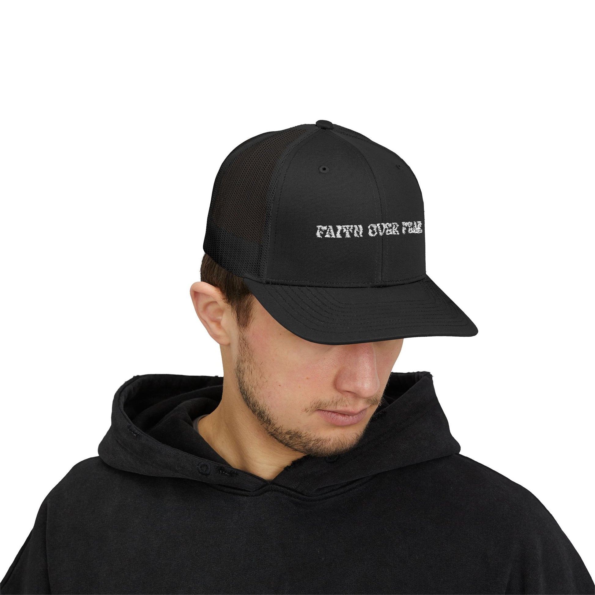Faith Over Fear Snapback Trucker Cap - Godlygrind
