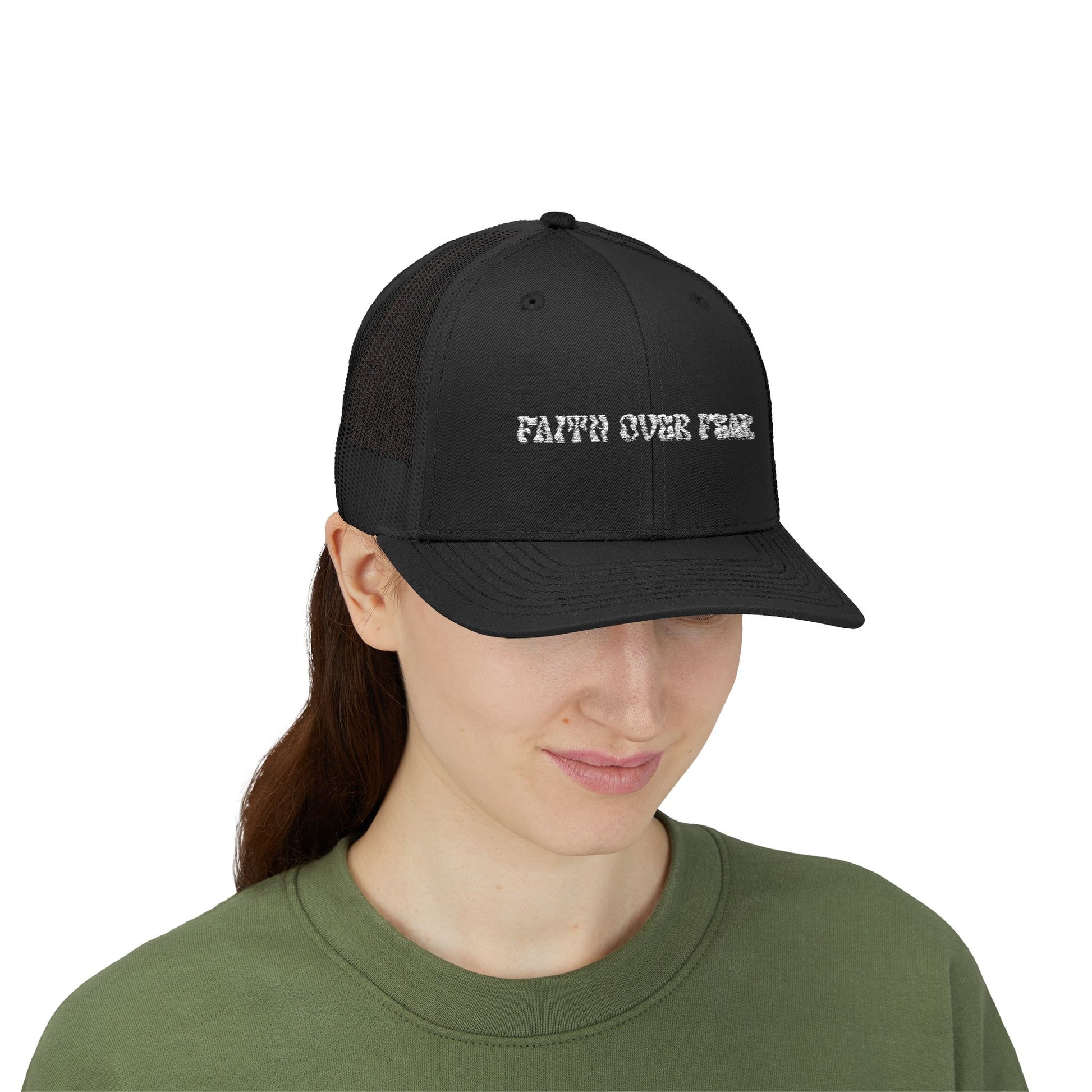 Faith Over Fear Snapback Trucker Cap - Godlygrind