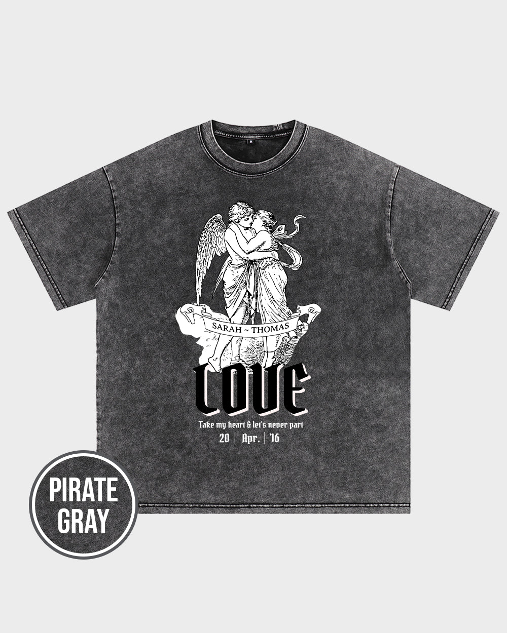 Cupid and Psyche The Lovers Wash Tshirt - Godlygrind