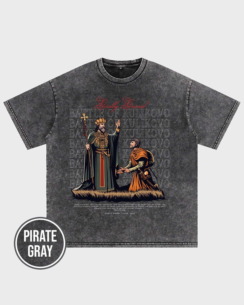 Battle Of Kulikovo Acid Wash T shirt - Godlygrind