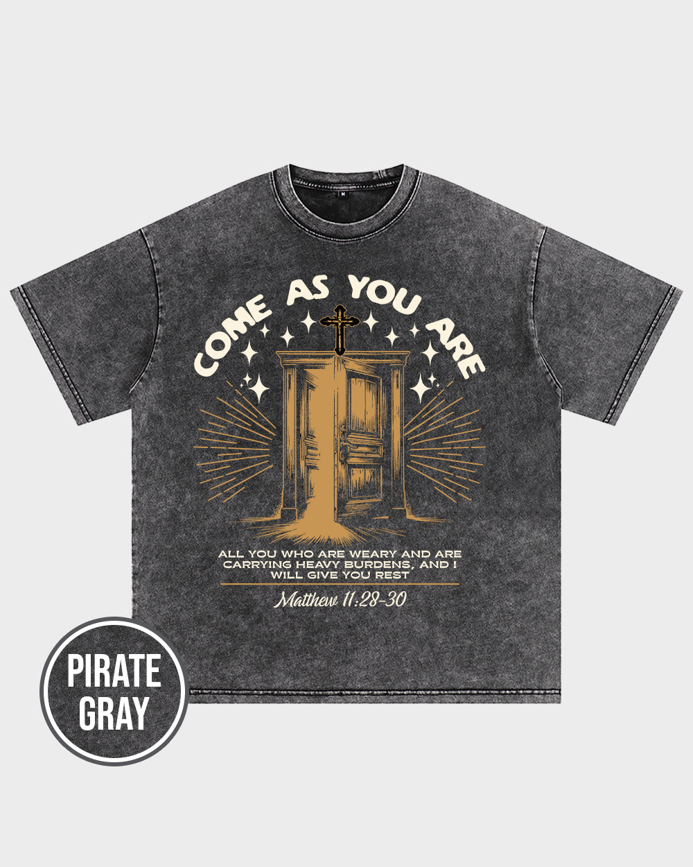 Come As You Are,The Promise of Rest Acid Wash Tshirt - Godlygrind