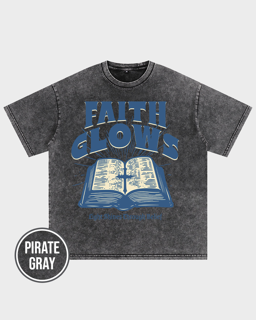 Faith Glows Acid Wash Tshirt - Godlygrind