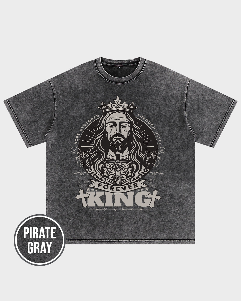 Forever King Acid Wash Tshirt - Godlygrind