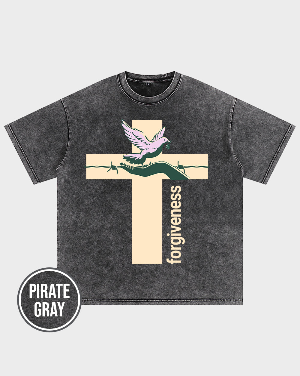 Forgiveness Spiritual Acid Wash Tshirt - Godlygrind