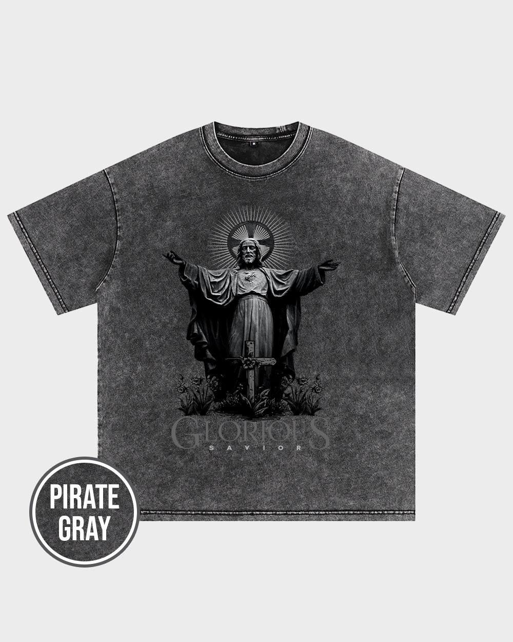 Glorious Savior Acid Wash Tshirt - Godlygrind
