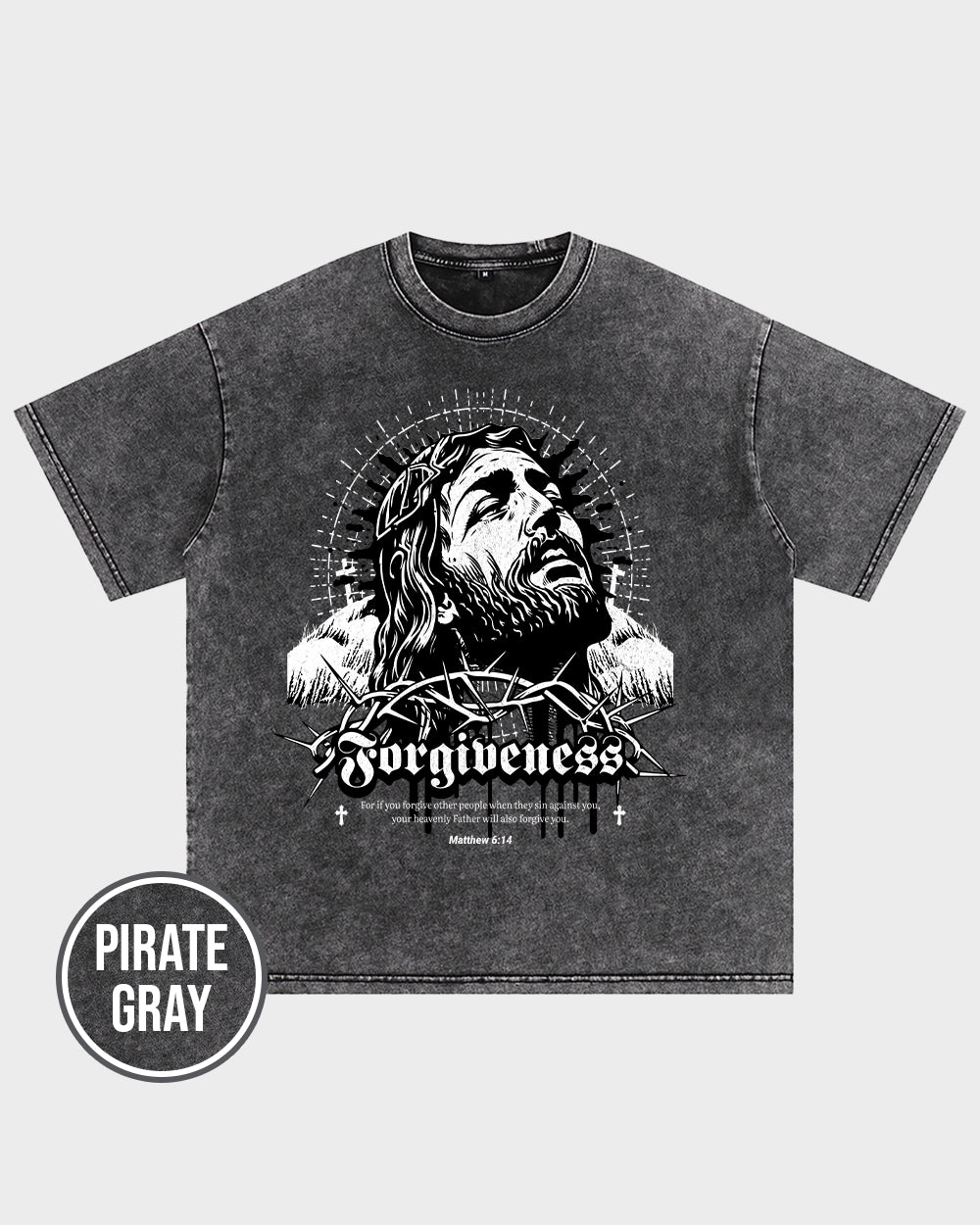 Forgiveness Acid Wash Tshirt - Godlygrind