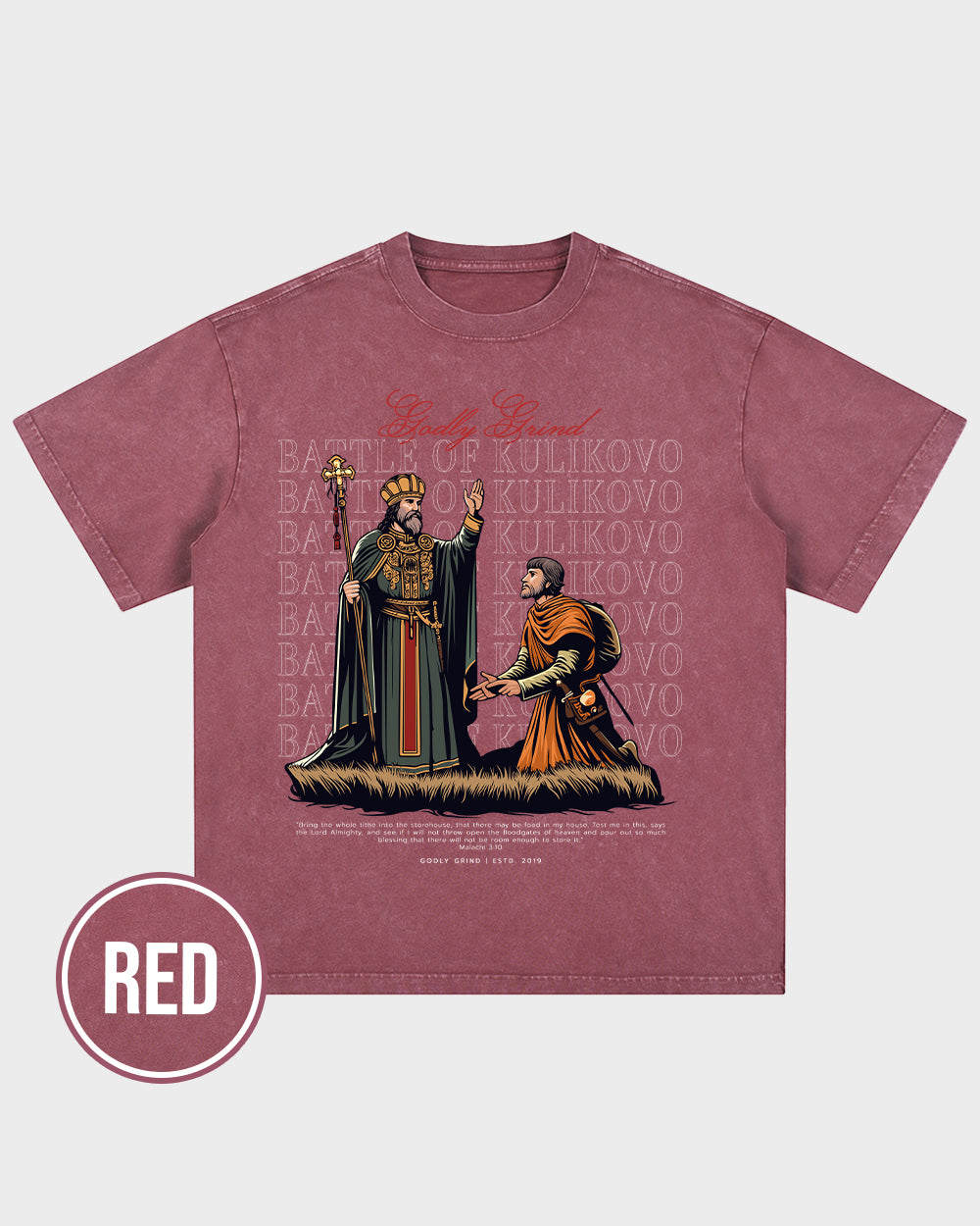 Battle Of Kulikovo Acid Wash T shirt - Godlygrind