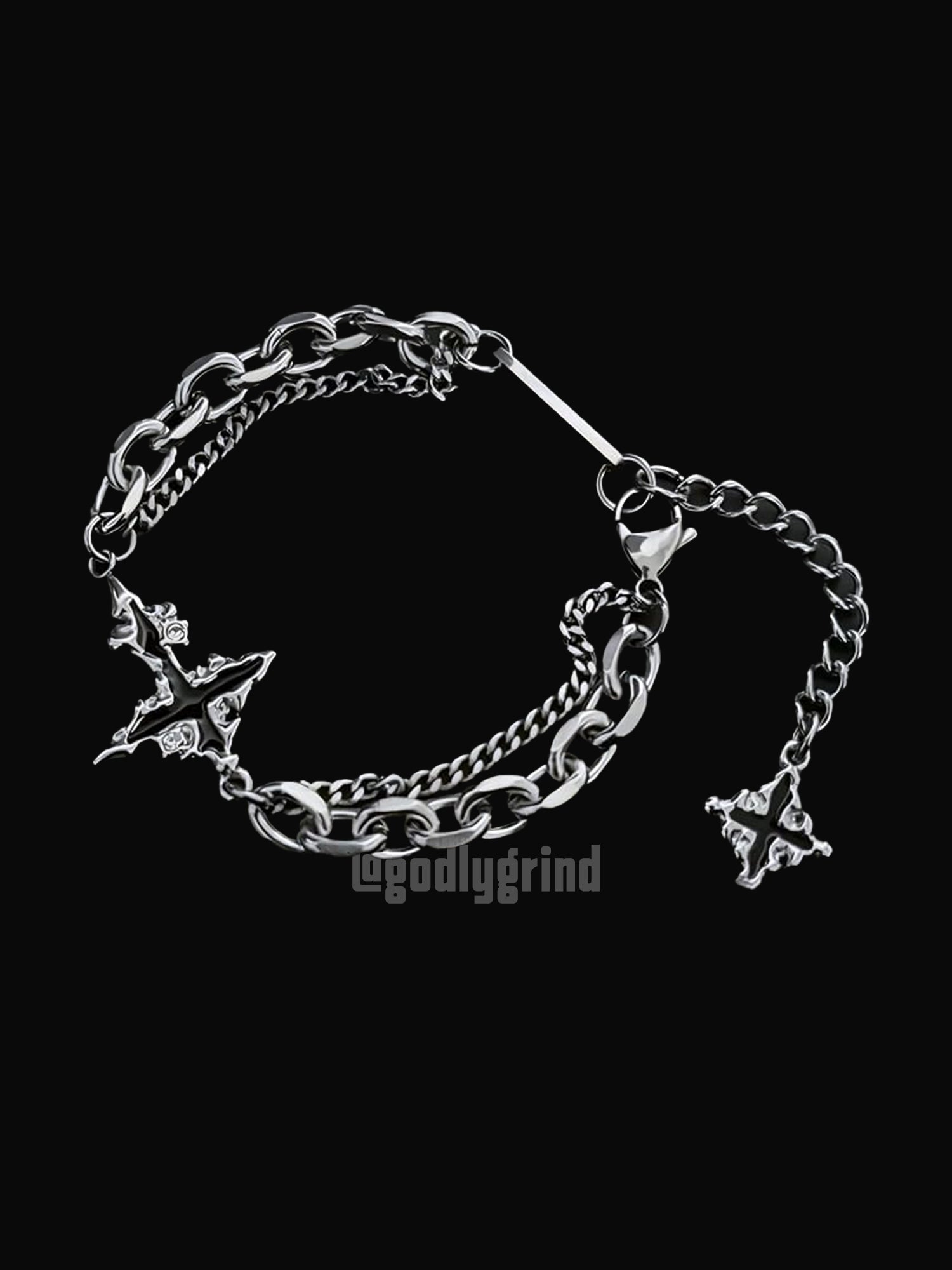 Retro Flame Cross Bracelet