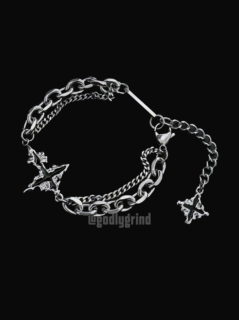 Retro Flame Cross Bracelet