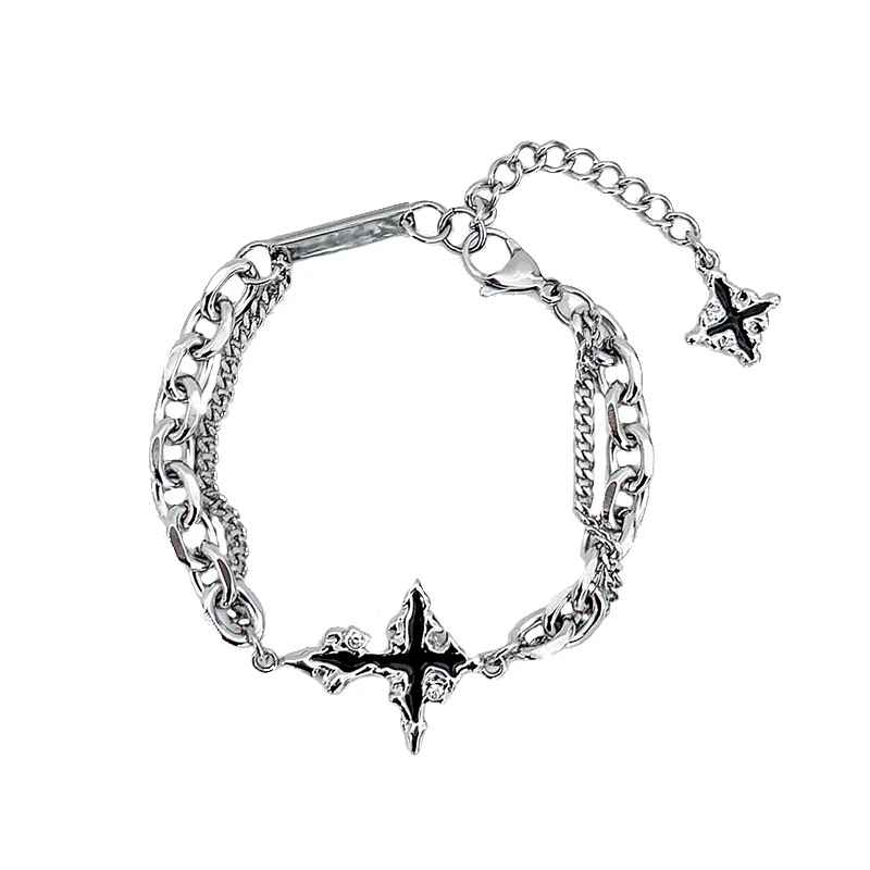 Retro Flame Cross Bracelet