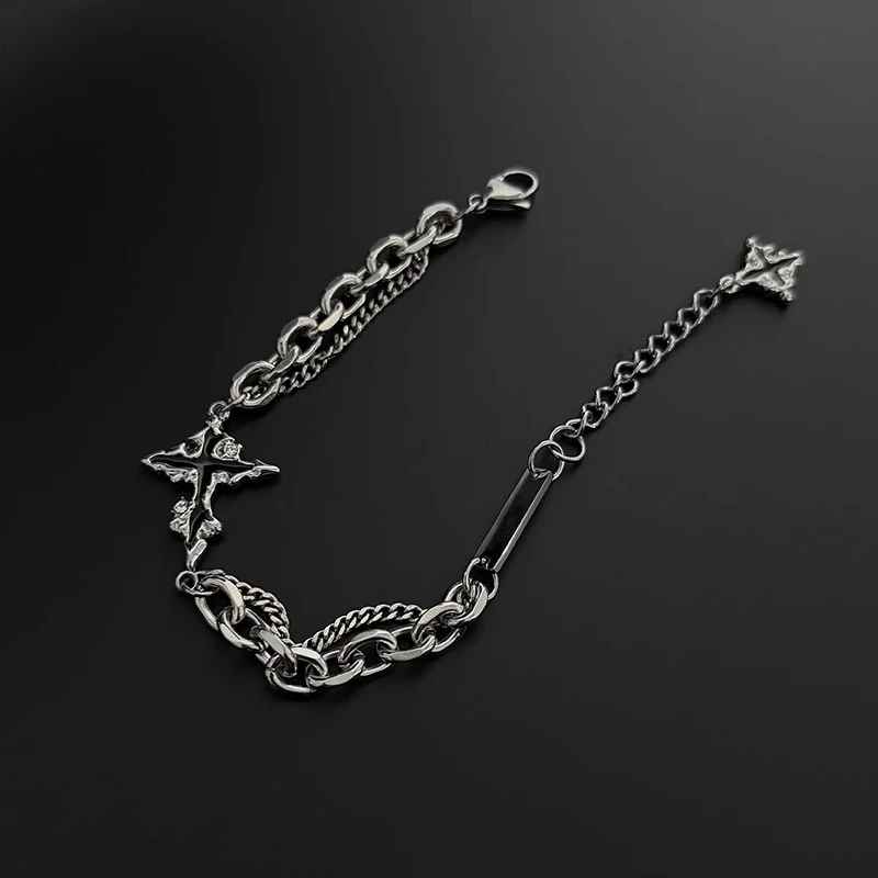 Retro Flame Cross Bracelet