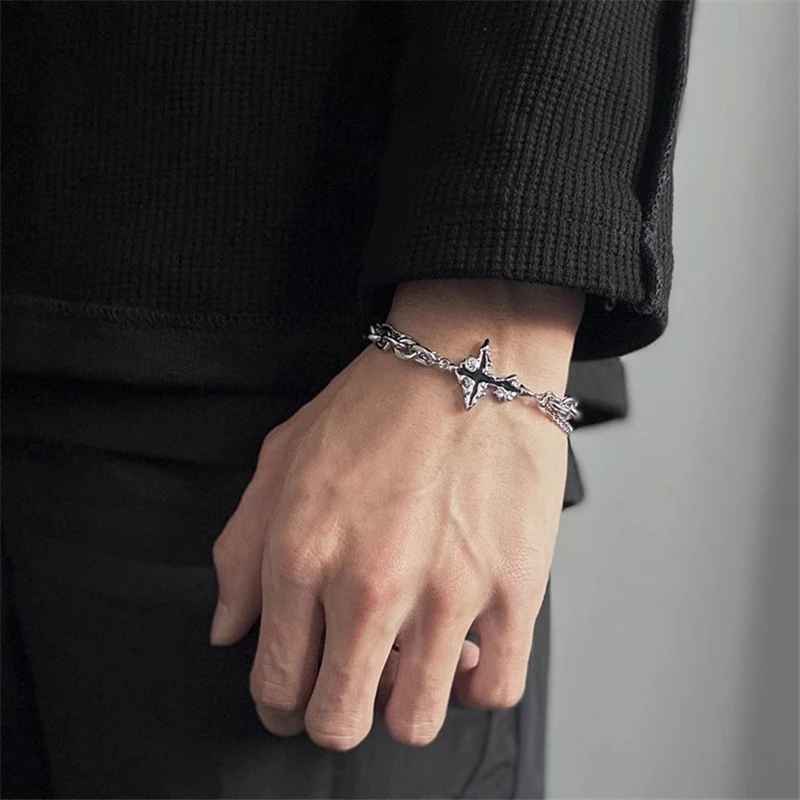 Retro Flame Cross Bracelet