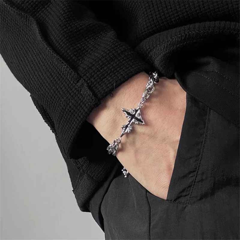 Retro Flame Cross Bracelet