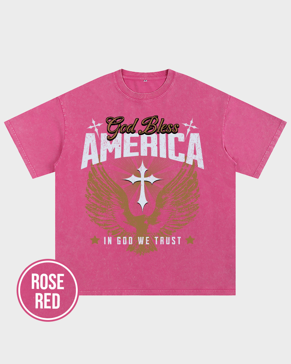 God Bless America Acid Wash Tshirt - Godlygrind