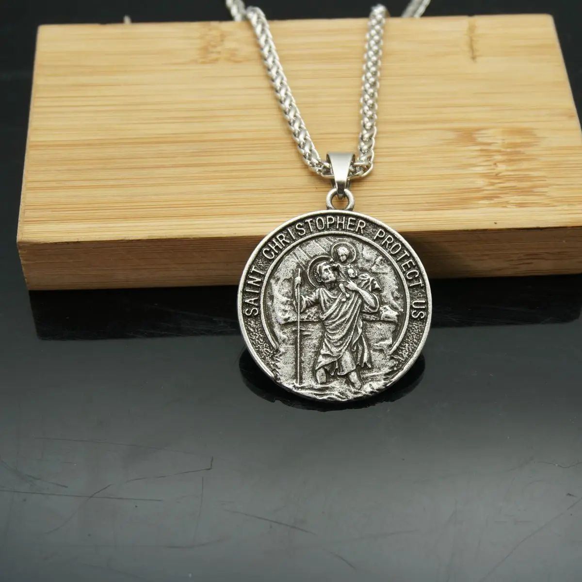 Saint Christopher Protect Us Necklace