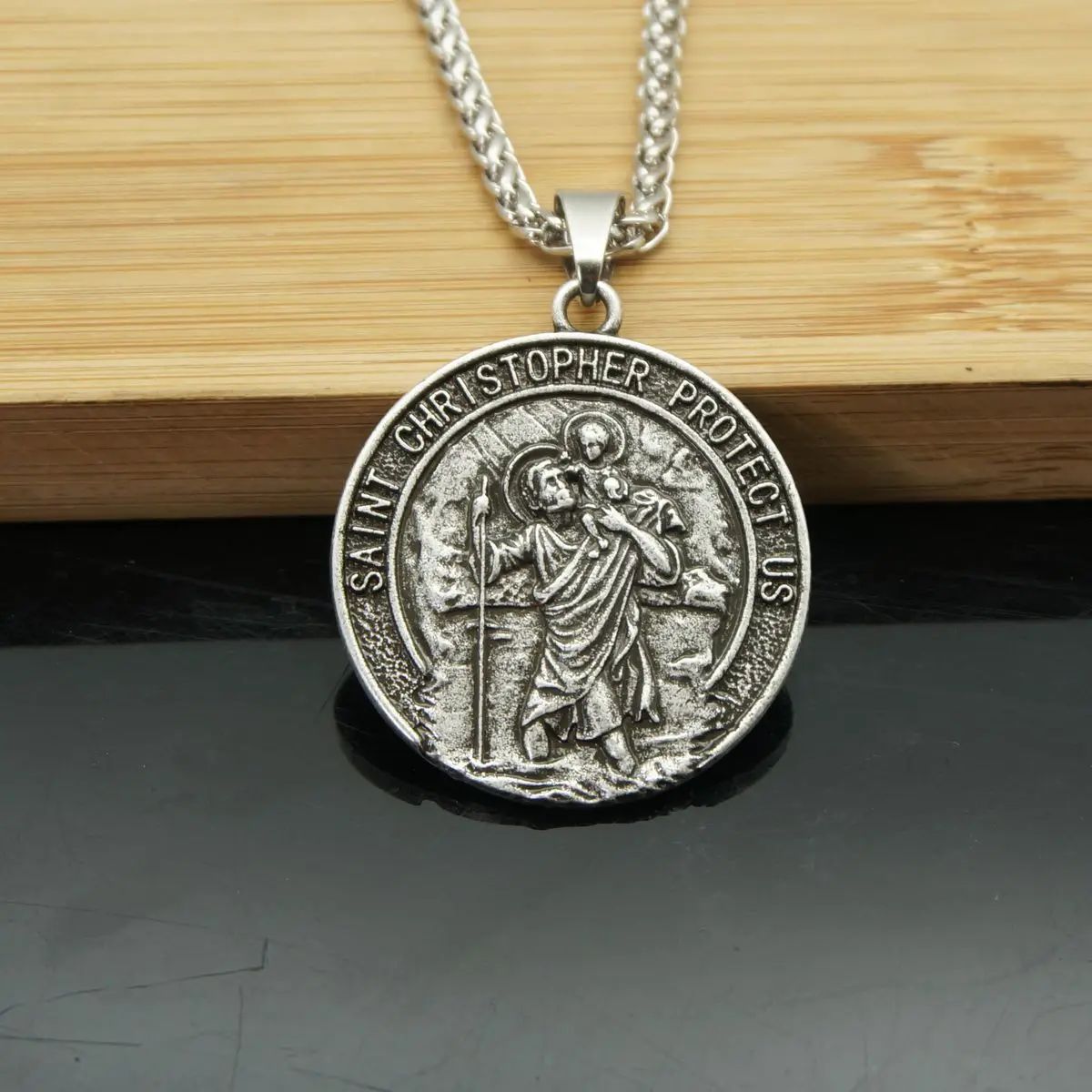 Saint Christopher Protect Us Necklace
