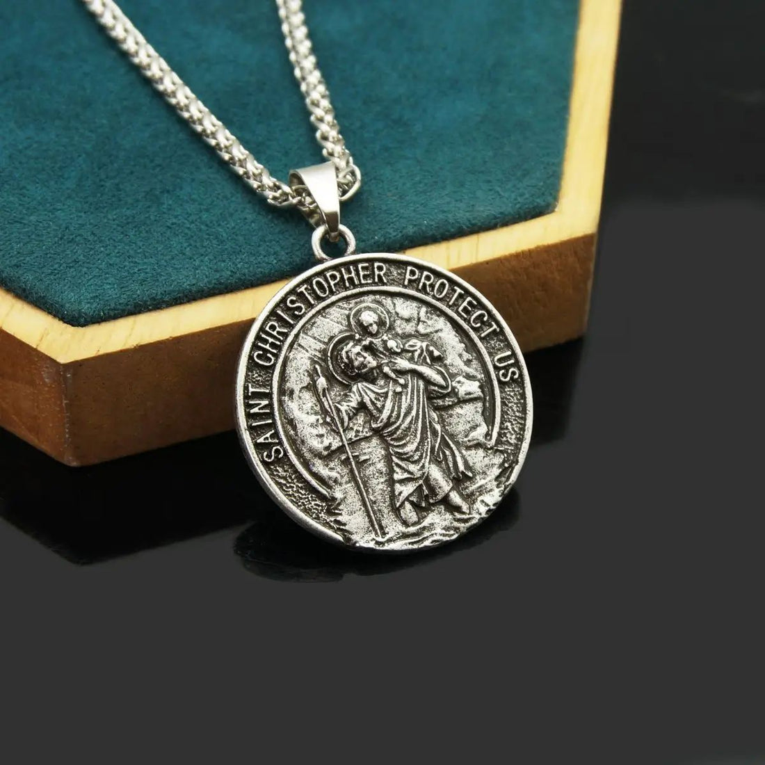 Saint Christopher Protect Us Necklace
