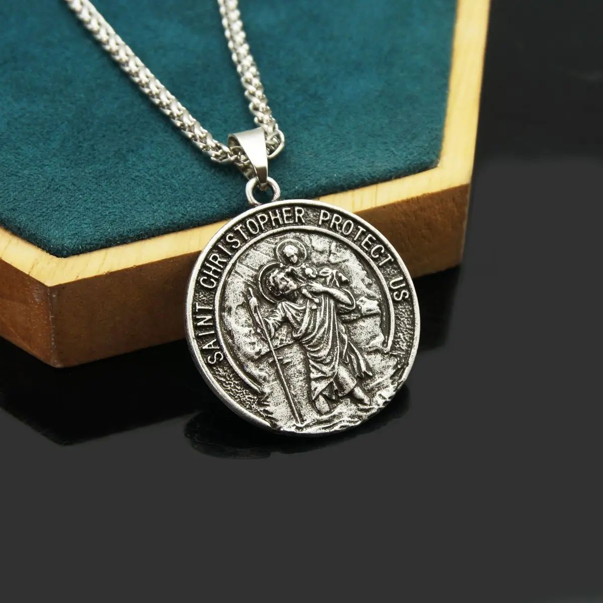 Saint Christopher Protect Us Necklace