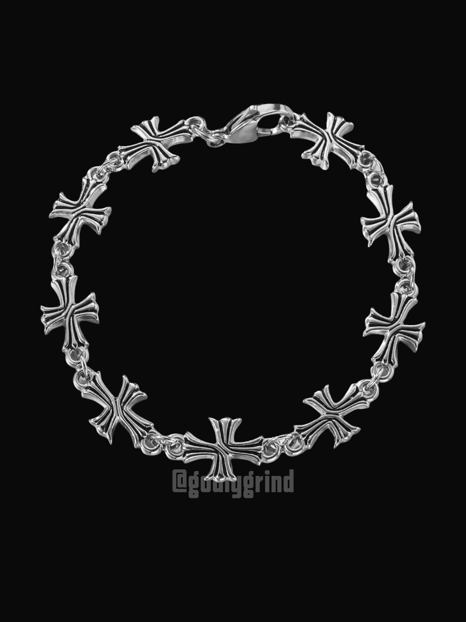 Saints Cross Bracelet – Gothic Steel Chain