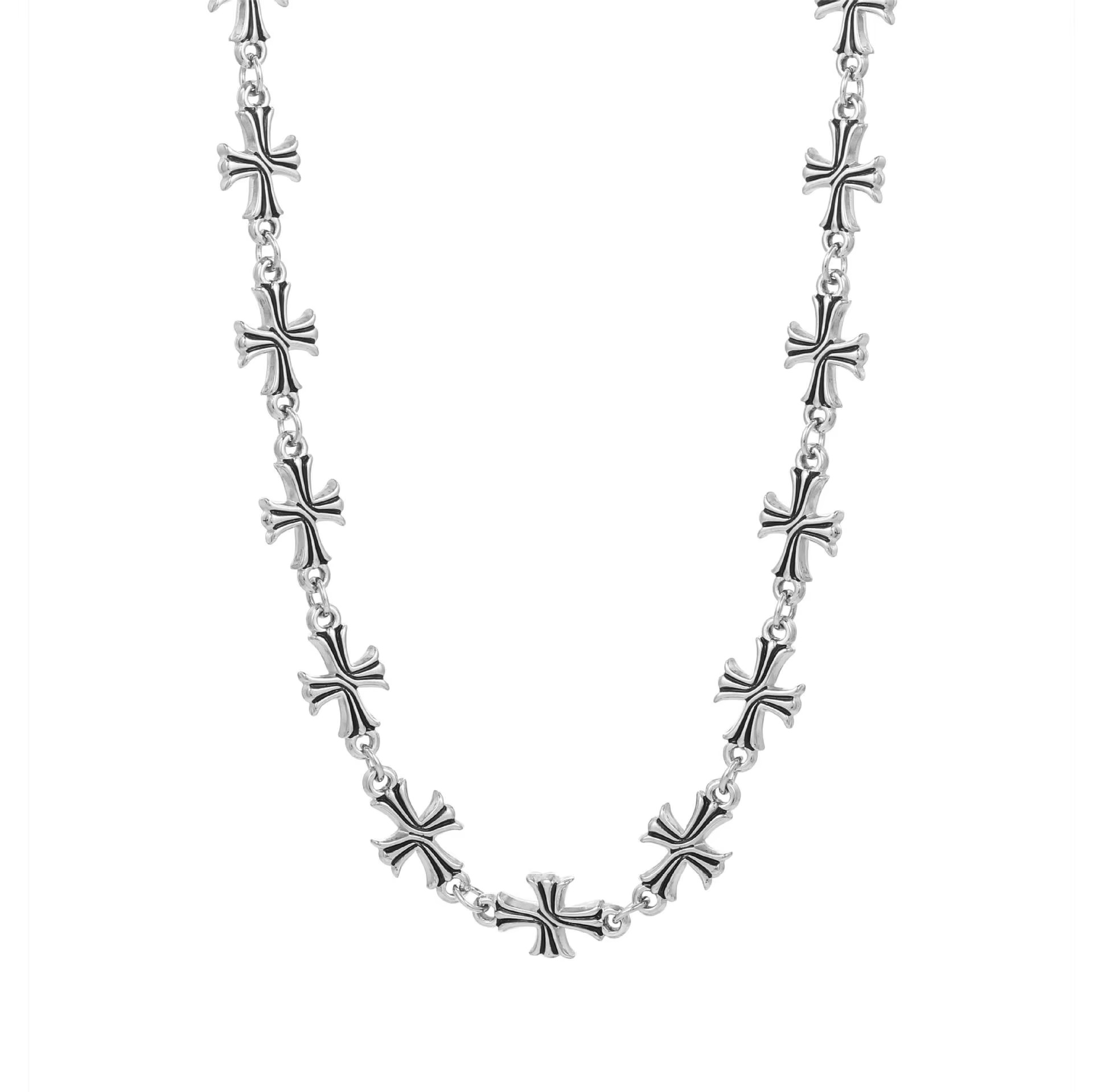 Saints Cross Bracelet – Gothic Steel Chain
