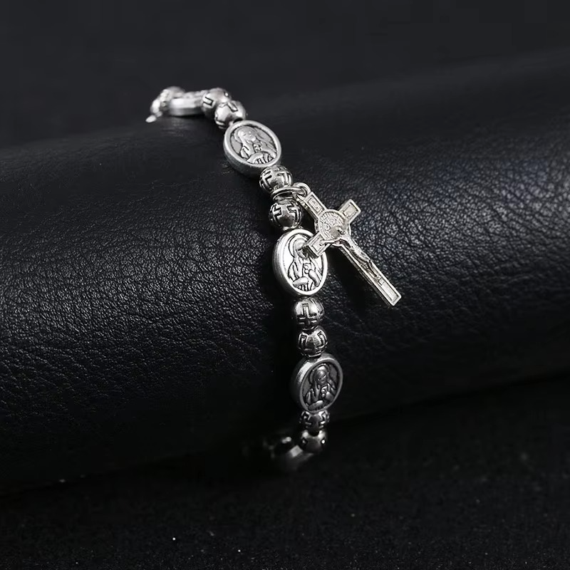 Sanctus Rosary Cross Bracelet