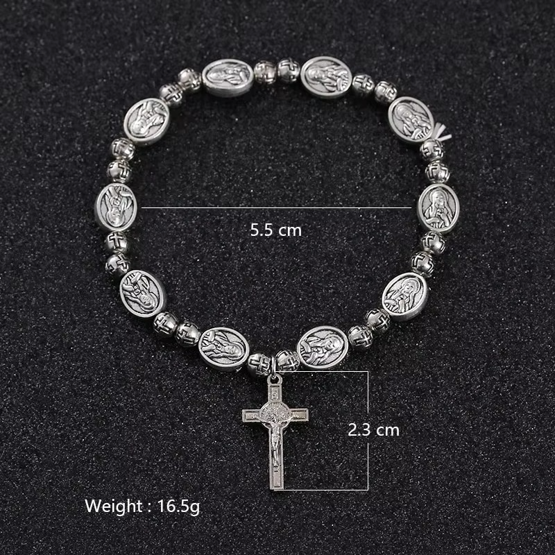 Sanctus Rosary Cross Bracelet