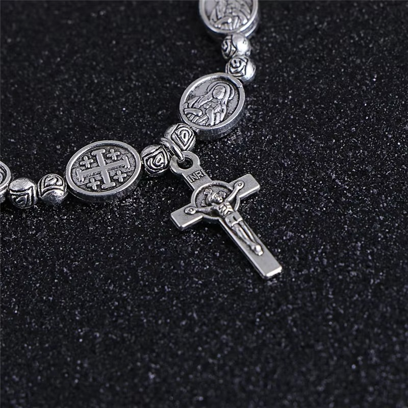 Sanctus Rosary Cross Bracelet
