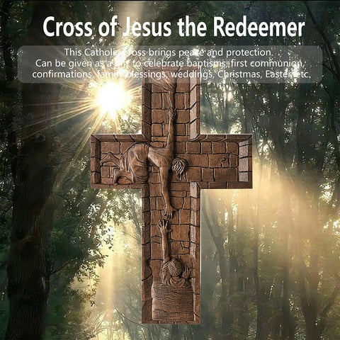 Savior Jesus Cross Godly Grind Christian Carved