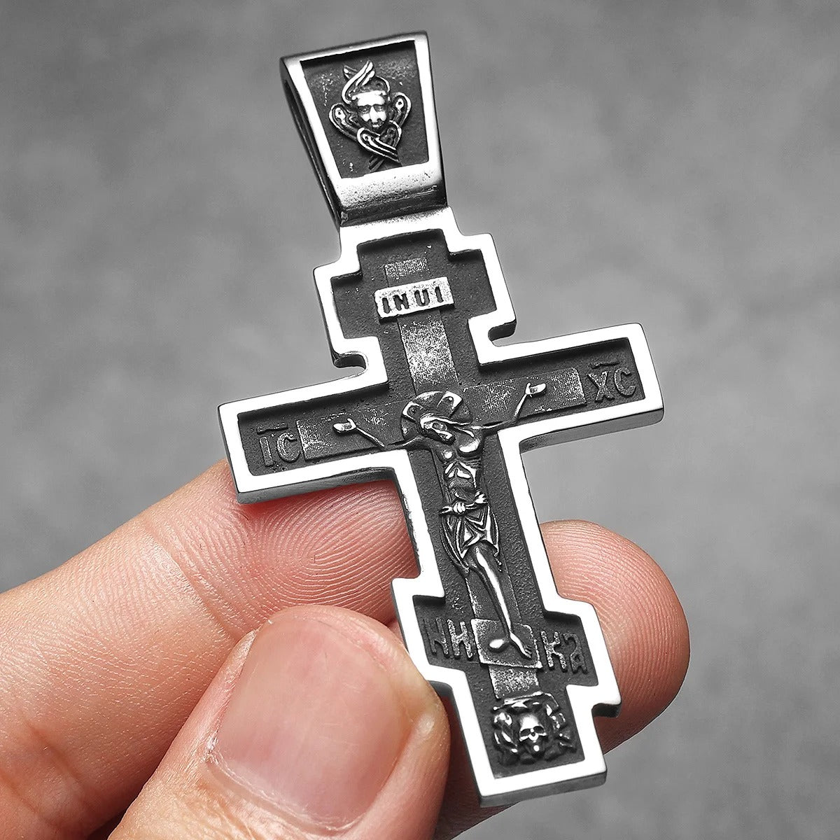 Simple Cross Jesus Amulets Stainless Steel Necklaces