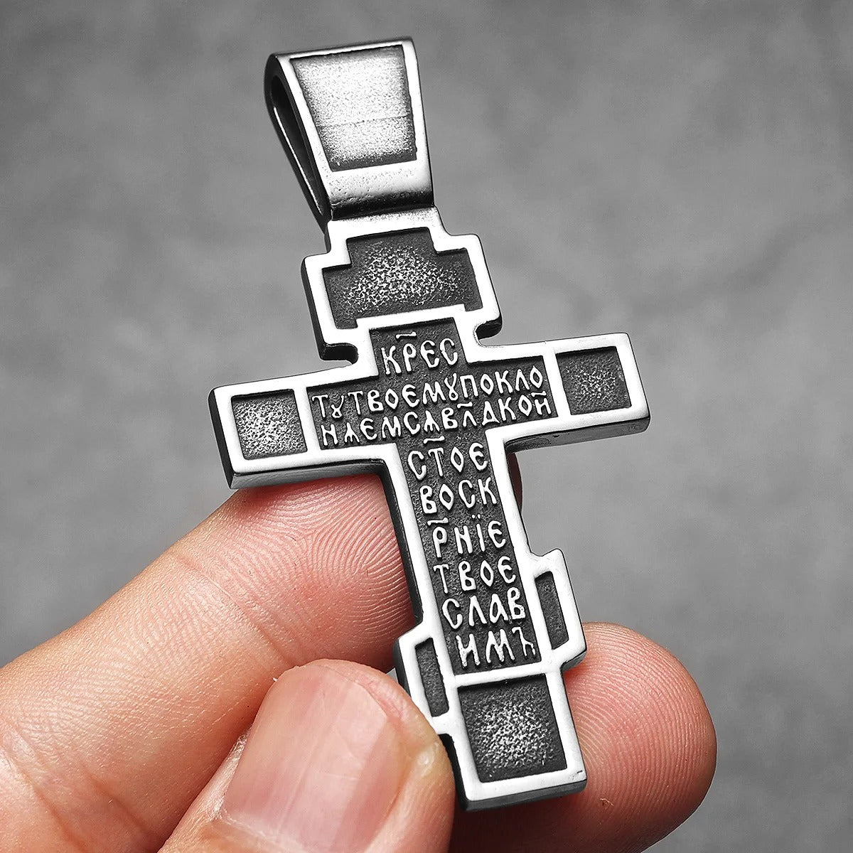 Simple Cross Jesus Amulets Stainless Steel Necklaces