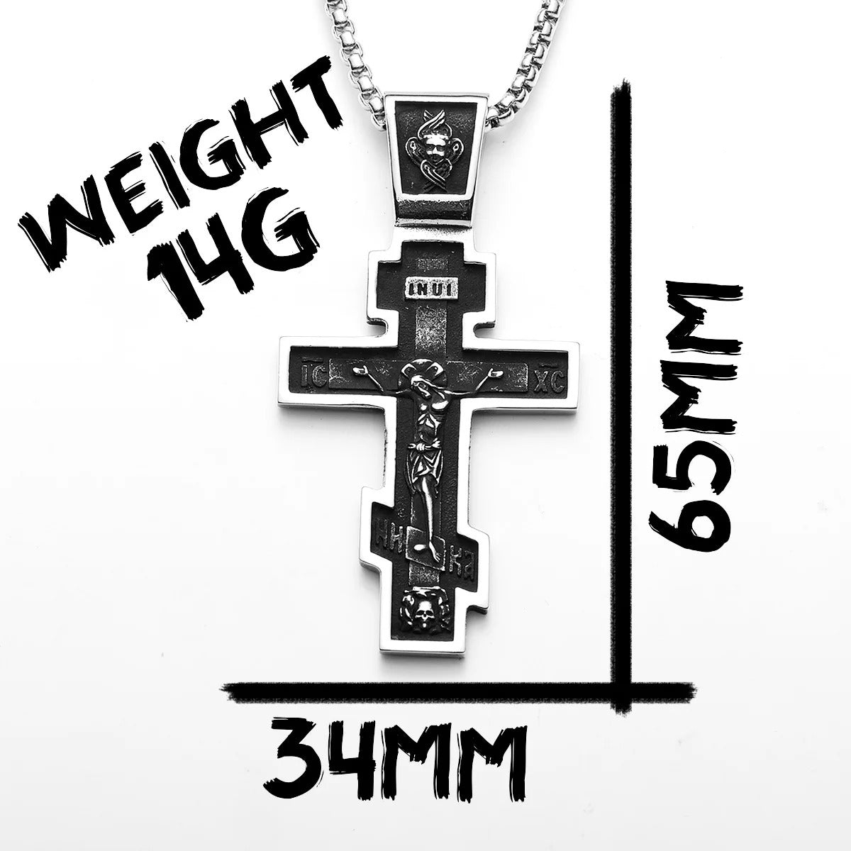 Simple Cross Jesus Amulets Stainless Steel Necklaces