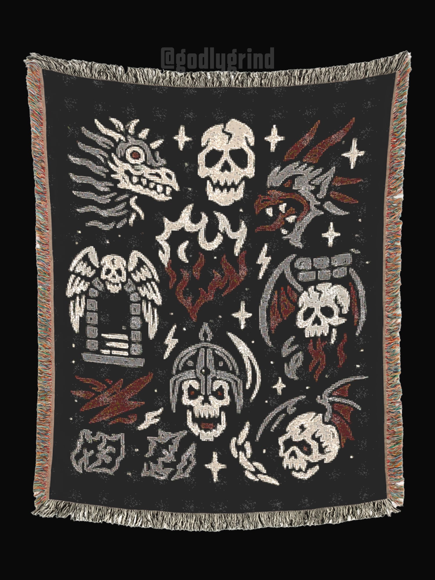 Skullborn Saga Witchcraft Woven Blankets