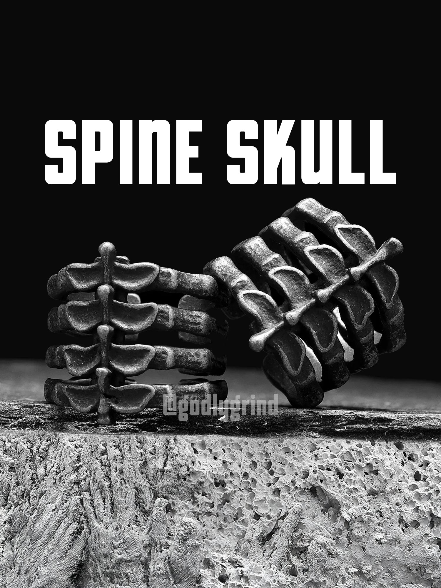 Spine Skull Ring