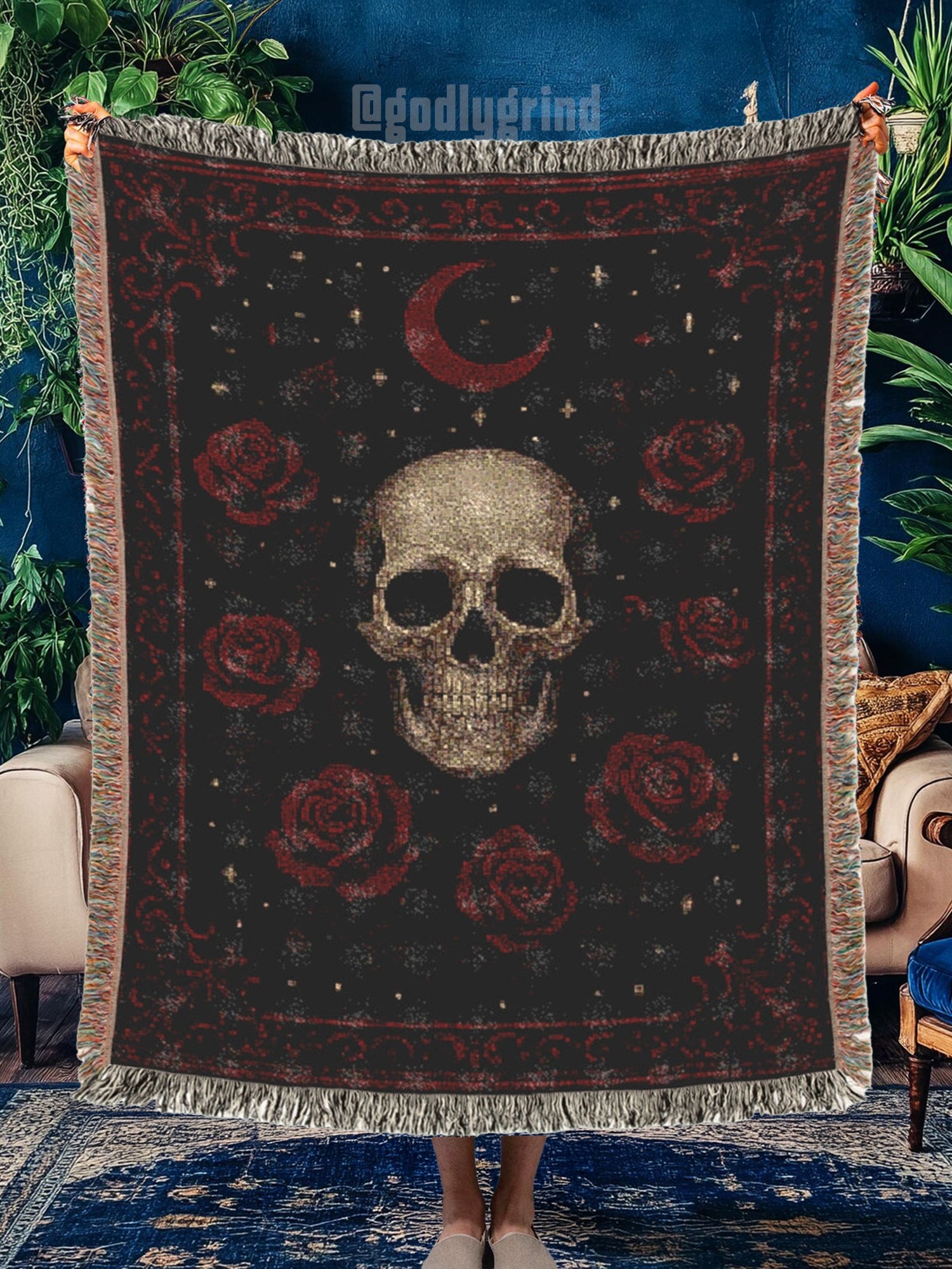 The Eternal Rose Woven Blanket