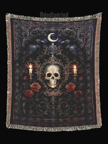 The Midnight Rose Woven Blanket