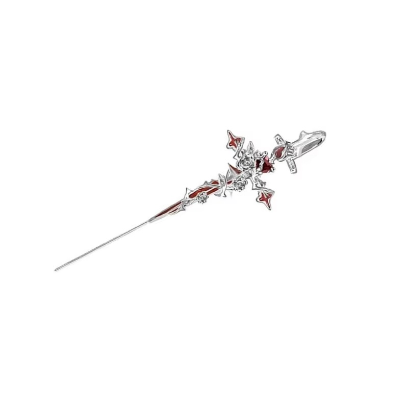 Thorned Rose Gothic Cross Earrings
