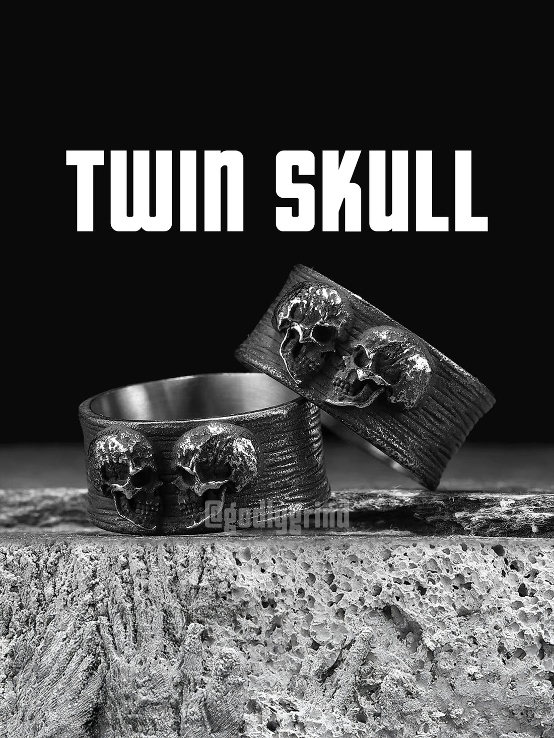 Twin Skull Stainless Steel Rings