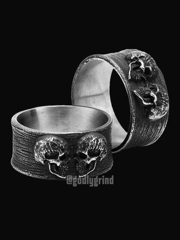 Twin Skull Stainless Steel Rings